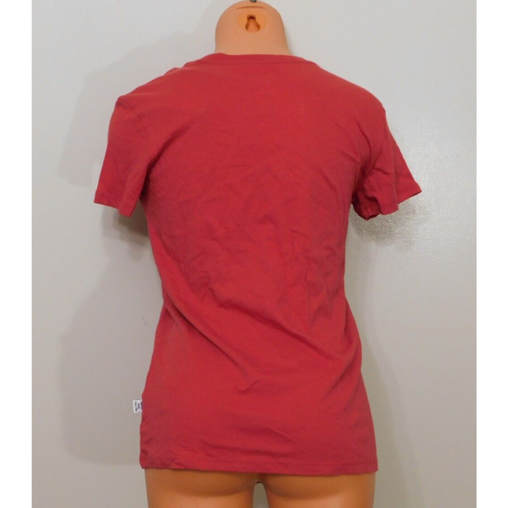 JR513 Puma Red Women's Essentials Logo T-Shirt Size XS - Picture 2 of 2